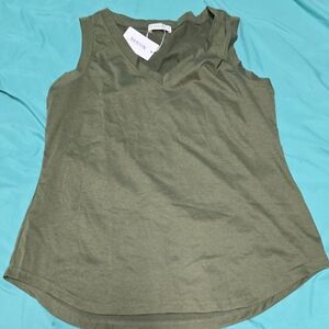 Olive Green Sleeveless Tank Top